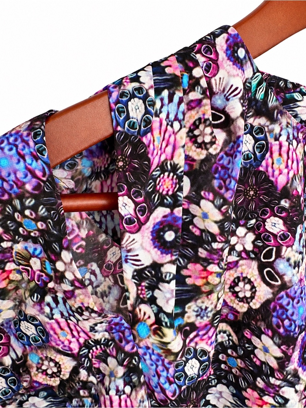 Isabel Marant Saldana Silk Top Ultra Violet Women's FR40 NWT Cutout - Picture 2 of 10